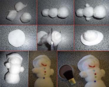 Как да направите снежен човек от хартия - най-добрите майсторски класове със снимки