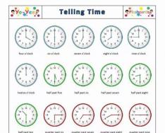 Studimi i orëve dhe kohës me fëmijët